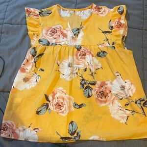 Flora print blouse XL